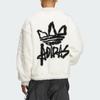 adidas Куртка Originals Fur Jacket, однотонная, повседневная, спортивная, с длинным рукавом, унисекс, куртки Han-Jade-White JD3777