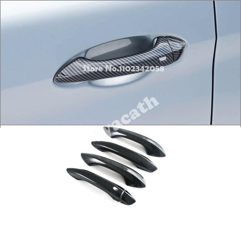 For MG 4 MG4 EV 2025 2026 ABS carbonfiber black Exterior door handle bowl cover charge panle rearview mirror cover Accessories