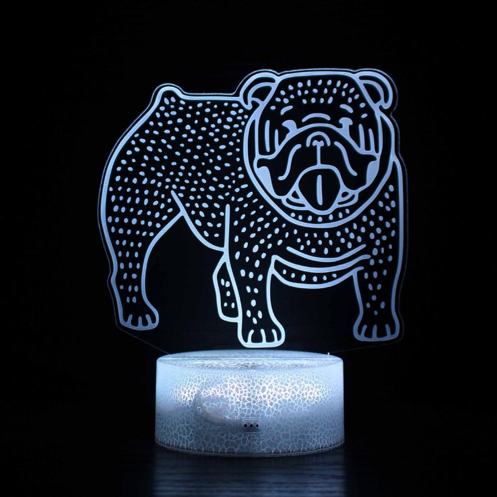Cartoon Series 3D Night Light LED Colorful Touch Remote Control USB Creative Desk Lamp