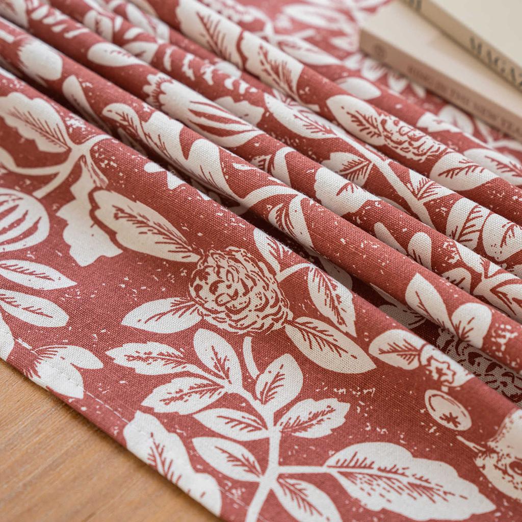 Vintage Floral Linen Tablecloth American Country Style Rectangular Dining Table Cover