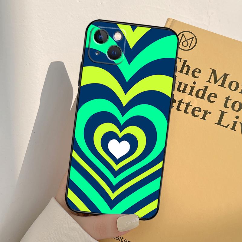 Чехол для телефона 'Latte Love Tunnel Brown Heart' для iPhone 17 16 14 13 12 11 15 Pro Max mini XR 16e 15 16 Plus 17 Air Полное покрытие