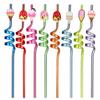 8pcs Vibrant Reusable Straws Eco-Friendly Drinking Straws Creative Ice Cream-Shaped Straws  Summer
