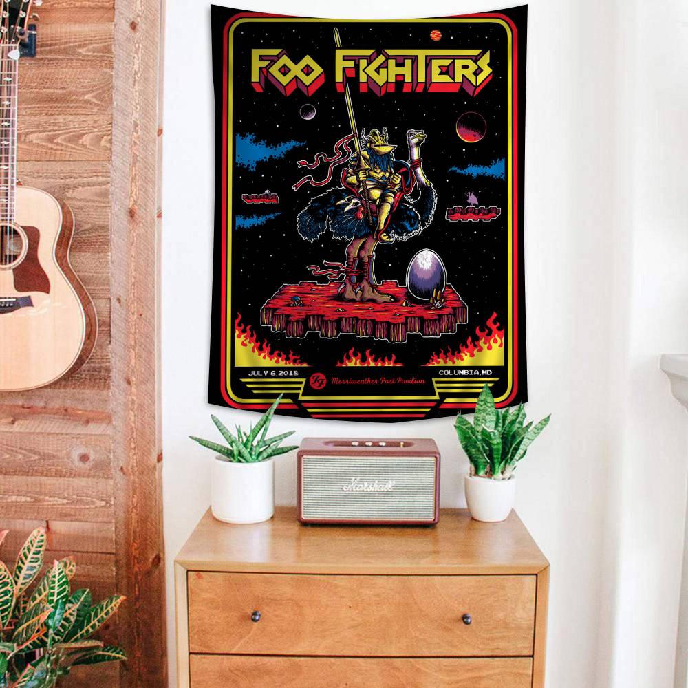Гобелен с аниме-изображением группы Foo Fighters для гостиной, дома, общежития, декор для дома