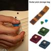 Чехол для медиатора на 3 слота, сумка-держатель медиатора, чехол из искусственной кожи для хранения медиатора с застежкой-кнопкой для любителей гитары