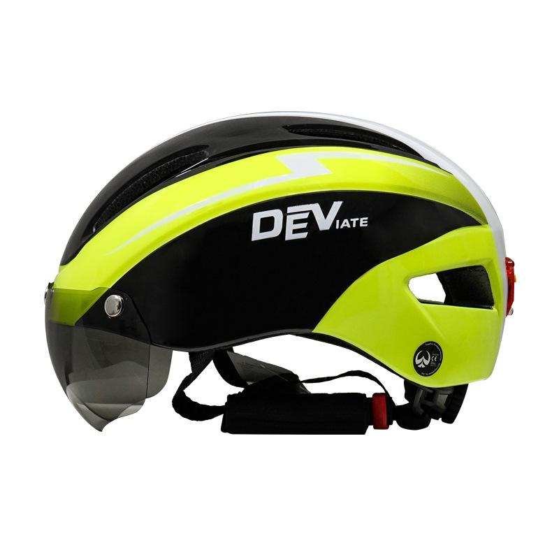 Bike Helmet with Light Goggles Cycling Bike Helmet Mountain Bike Helmet with Goggles