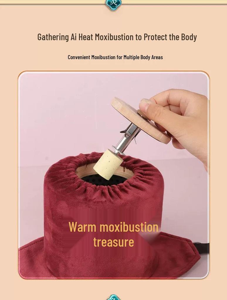 Бездымная коробка для моксы из массива дерева с контролем температуры для живота, талии и шеи - Портативный мокса-стик и оборудование для фильтрации дыма.