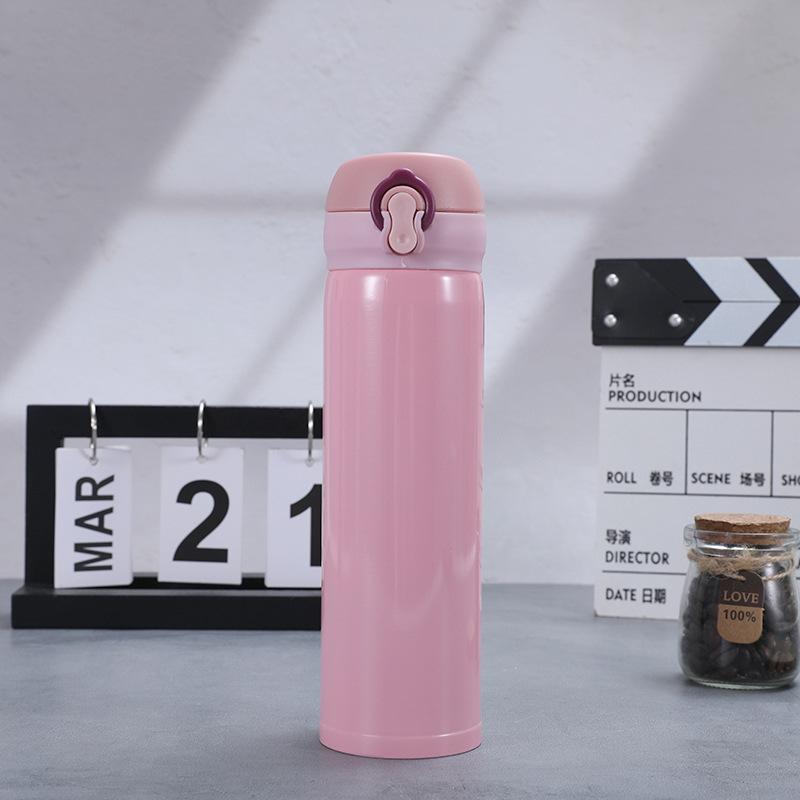 Простая термокружка из нержавеющей стали для студентов мужского и женского пола, спортивная кружка для отдыха на открытом воздухе с замком