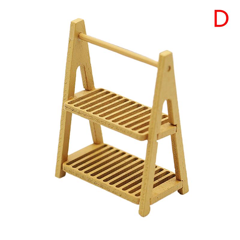 1:12 Dollhouse Miniature Bread Rack Cake Stand Food Storage Shelf Scene Decor