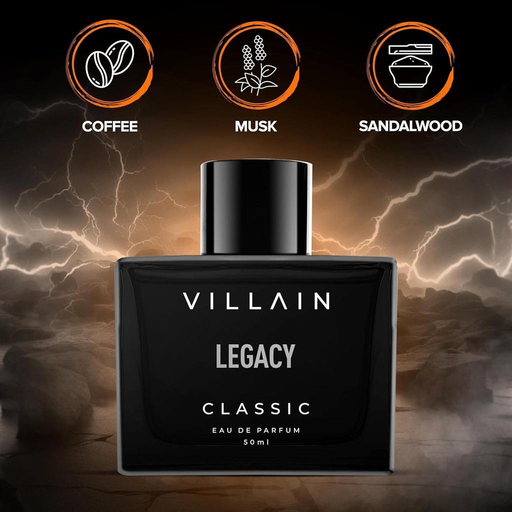 Villain Legacy Классический Парфюм для Мужчин - 50мл Стойкий Запах | Премиальный Люксовый Мужской Аромат Подарок Мужчине |