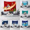 Merry Christmas Tapestry Santa Claus Reindeer Wall Decoration Backdrop Fabric Christmas Party Home Decor Tapestry Tapiz Navideño