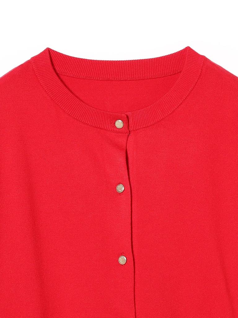 B:MING LIFE STORE by BEAMS Women's Long Sleeve Knit Cardigan with Design Buttons, Blue/Free Size