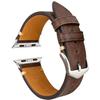 Матовый коричневый ремешок для часов из натуральной кожи, сменный для Apple Watch Series 7 8 SE, индивидуальный аксессуар-замена браслета
