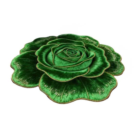 3D Flower Area Rug Absorbent Quick Dry Irregular Plush Floral Floor Mat Washable Non-slip Living Room Bedroom Bathroom Kitchen Decoration Carpet