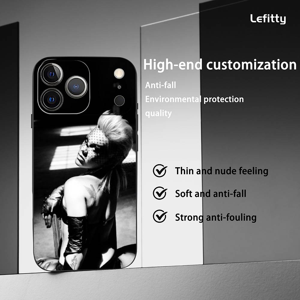 Pink A-Alecia Beth Singer Phone Case For IPhone 17 16 15 14 13 12 11 Pro Max Plus Mini Black Frosted Soft Shell Funda