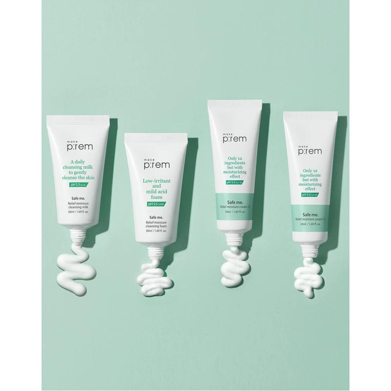 Safe Me Moisture Relief Cream 50ml Duo Set (Inner - Milk 50ml + Foam 50ml) (+ Inteca Cream 20ml)