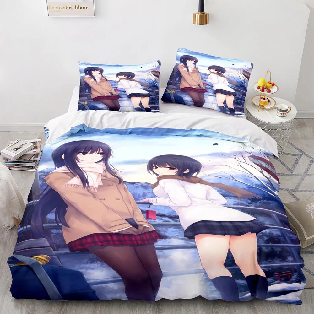 3D Printed Kawaii Girl Bedding Set Anime Sexy Girl Duvet Cover Double Twin Full Queen King Adult Kids Bedclothes Quilt Cover