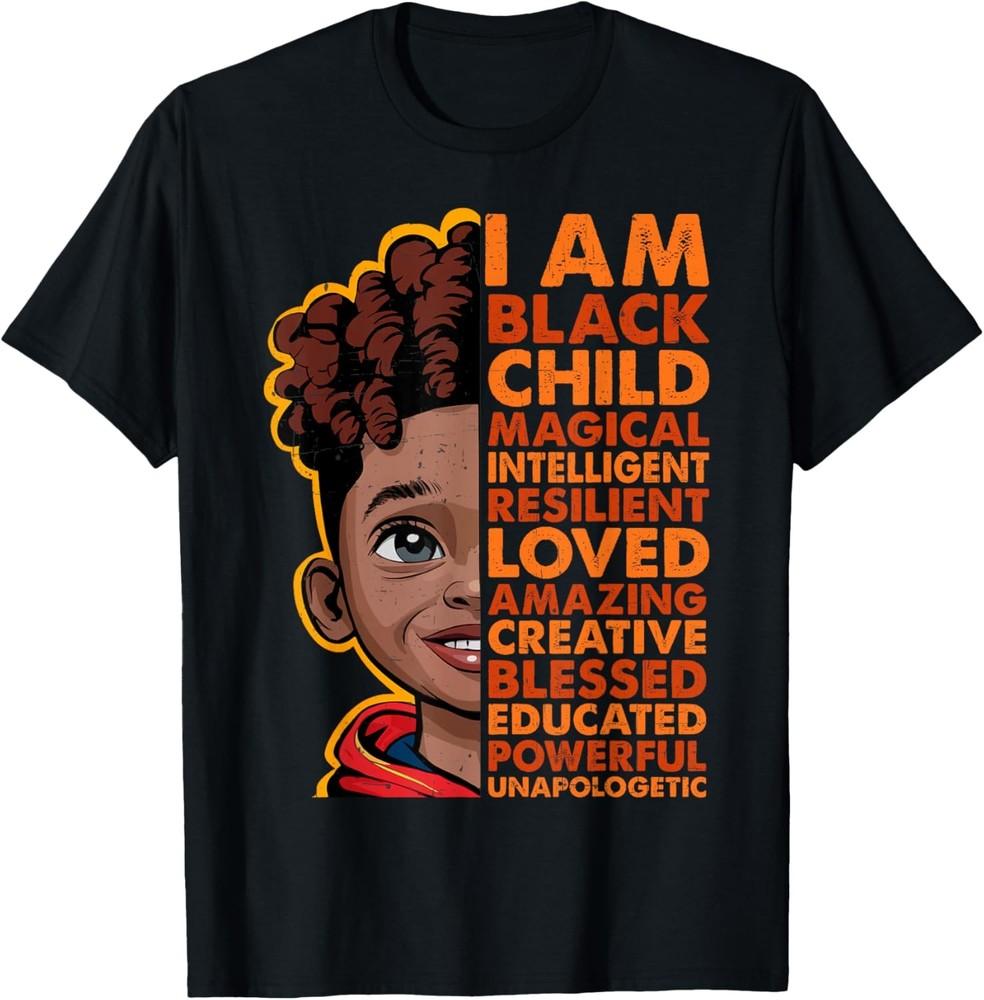 I am Black History Month Shirt Kids Boys African American TShirt Unisex T-Shirt