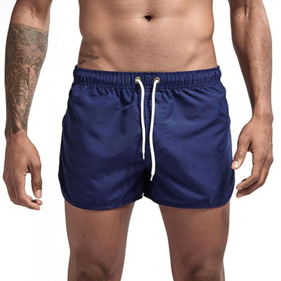 Men Shorts Lightweight Breathable Athletic Elastic Waist Casual Ultra-Short Solid Color Shorts Beach Summer Wear