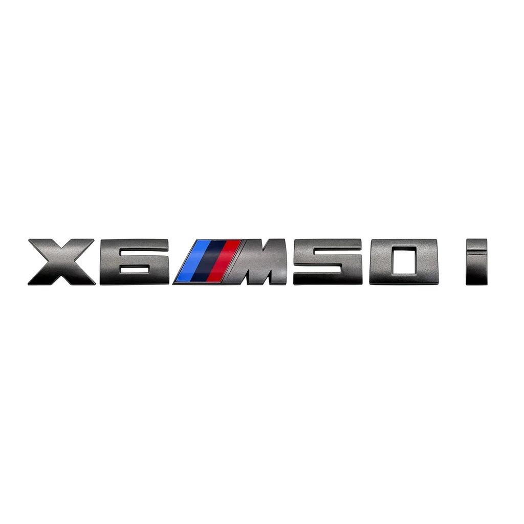 Серый значок для BMW X3M X4M X5M X6M X7 M Power Значки Шильдик Логотип 40i 40d 50i 50d 60d 60i ABS Задний логотип Автоаксессуары