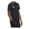 adidas Футболка с коротким рукавом и принтом логотипа, мужская, черная, FU6219