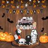 Halloween Ghost Decor Mini Ornaments For Tabletop Funny Truck Ghost Desktop Figurine For Halloween Showcase Entryway Classroom