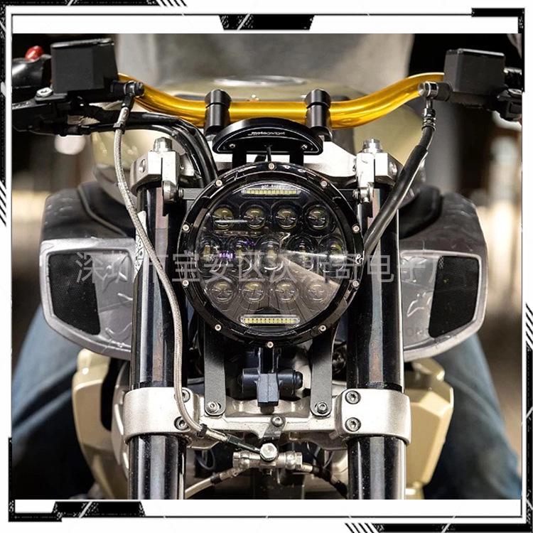 7" 105W LED Headlight for Harley, Wrangler, Hummer H2: Super Bright with White/Yellow DRL & Turn Signal