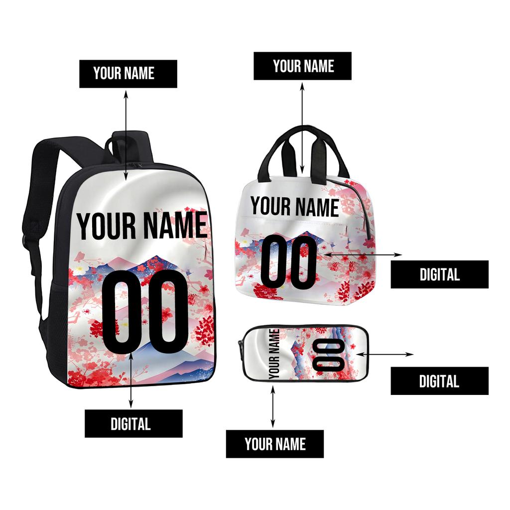 DIY Large Capacity Backpack Lunch Bag Pencil Case for School and Travel
