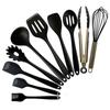 10Pcs Silicone Kitchenware Non-stick Cookware Spatula Shovel Kitchen Accessories Cooking Tool Utensils Set Ladle Egg Beaters