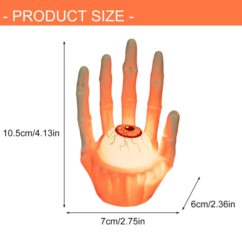 Прочное украшение в виде руки призрака на Хэллоуин со светодиодной подсветкой, безопасный ПВХ-материал для домашней вечеринки