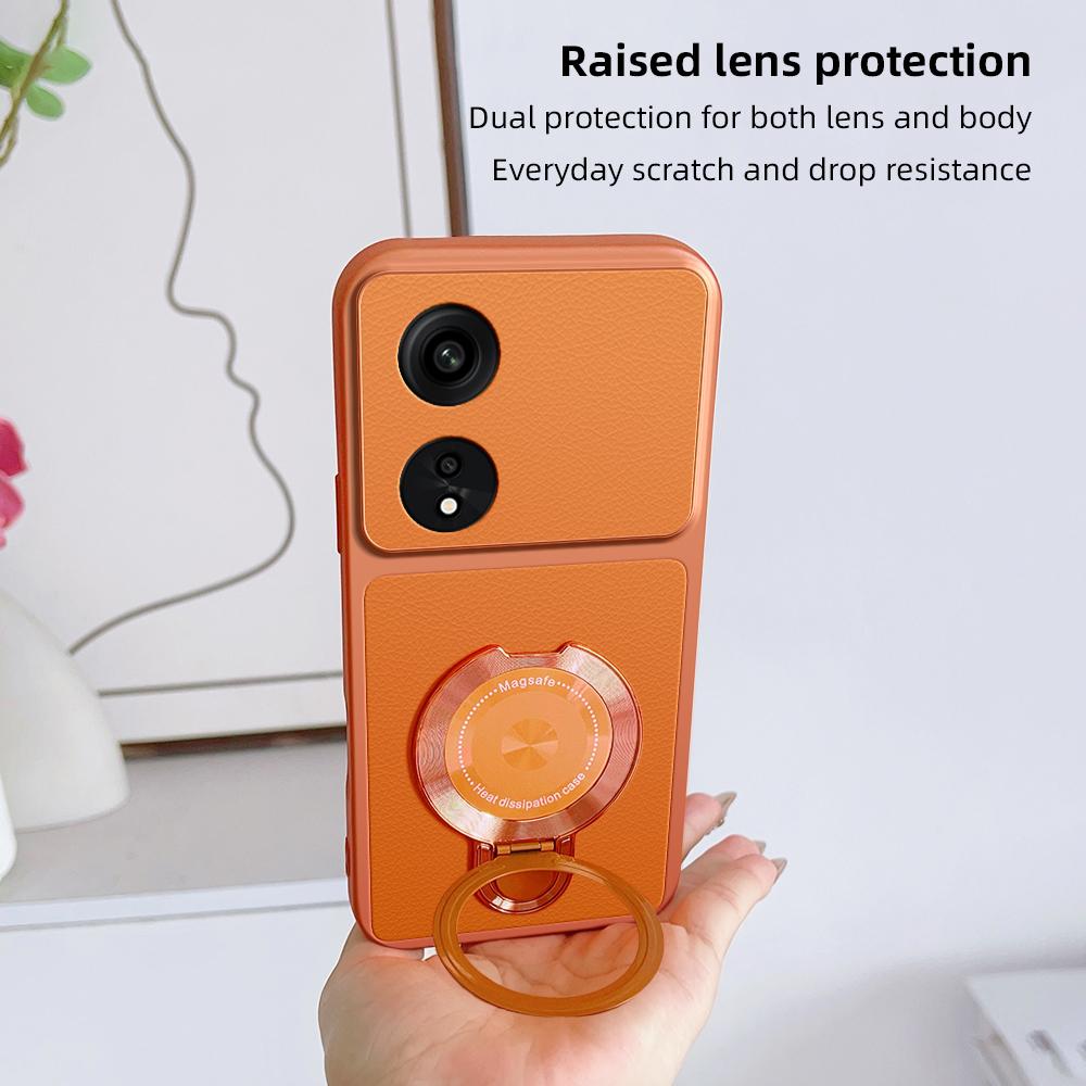 Чехол для Oppo Reno8 T Чехол для Oppo A98 Чехол для Oppo A17 Oppo A17K кожаный Чехол с магнитной подставкой Держатель Magsafe Подставка Чехол