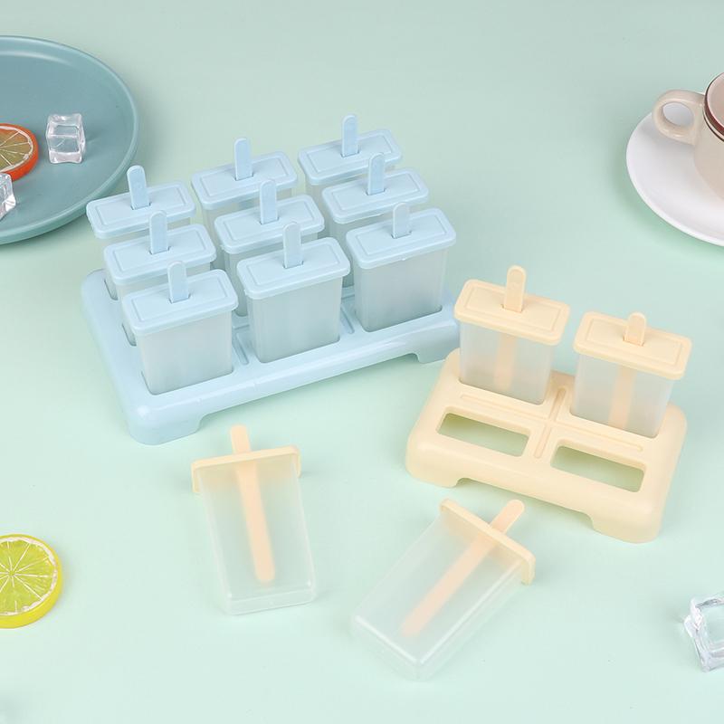 Ice Cream Popsicle Mold Diy Ice Cream Machine Homemade Ice Box With Plastic Stick Ice-Lolly Mold Ice Cube Tray Kitchen Gadgets