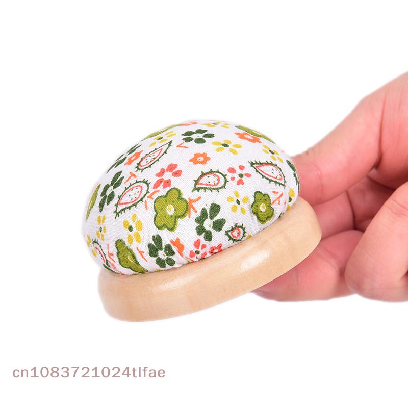 1 Pc Wood Bottom Base Needle Pin Cushion Holder, Sewing & Needlework DIY Craft Set PP Cotton Needle Insert Brand New