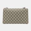 [Pre-Owned] Dionysus Chain Tiger Head Buckle Logo Canvas And Leather Shoulder Bag Small - Very Good #11UUIE3