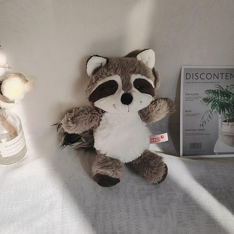 1PC 25cm Gray Raccoon Plush Toy Kawaii Cute Soft Stuffed Animals Doll Pillow For Girls Children Kids Baby Girl Birthday Gift