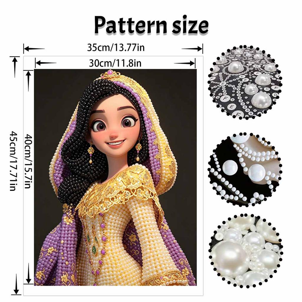 Disney Pearl Painting Handmade Princess Jasmine Pearl Kit Home Decoration Painting