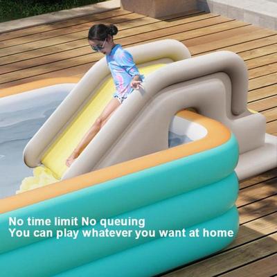 Удлиненная и расширенная надувная горка с наполняемой водой основой, детская горка-лазалка для надземного бассейна, сада