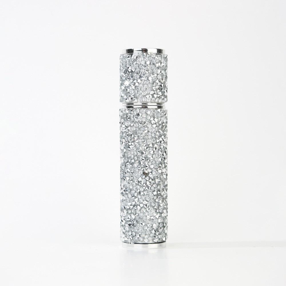 Rhinestones Empty Atomizer Refillable Cosmetic Container Sparkling 10ml Perfume Bottle  Travel