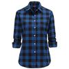 Dioufond Women Plaid Flannel Shirt Long Sleeve Flannel Plaid Tops