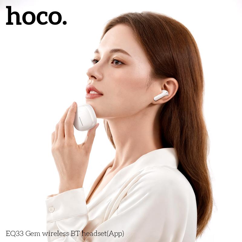 Hoco Беспроводные наушники EQ33, Bluetooth 5.4, с микрофоном, до 7 часов воспроизведения, зарядный кейс 300 мАч, поддержка приложения