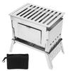 Folding Wood Burning Stove Heating Folding Portable BBQ Kits for Outdoor Hiking Picnics