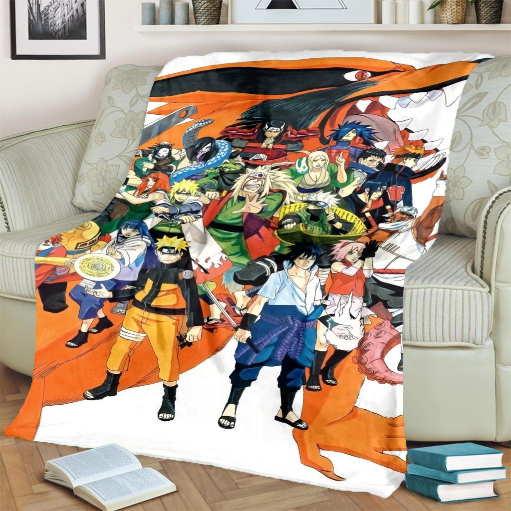 Anime-Print Blanket Warm Comfortable Flannel Blanket for Bedrooms, Sofas, Beds, Chairs, Picnics, Travel -LXR58