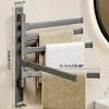 Bathroom Towel Rack Rotatable Towel Holder Space Aluminum 2/3/4/5-Bar Towel Hanger Kitchen Shelf Paper Hanging Wall Mounted