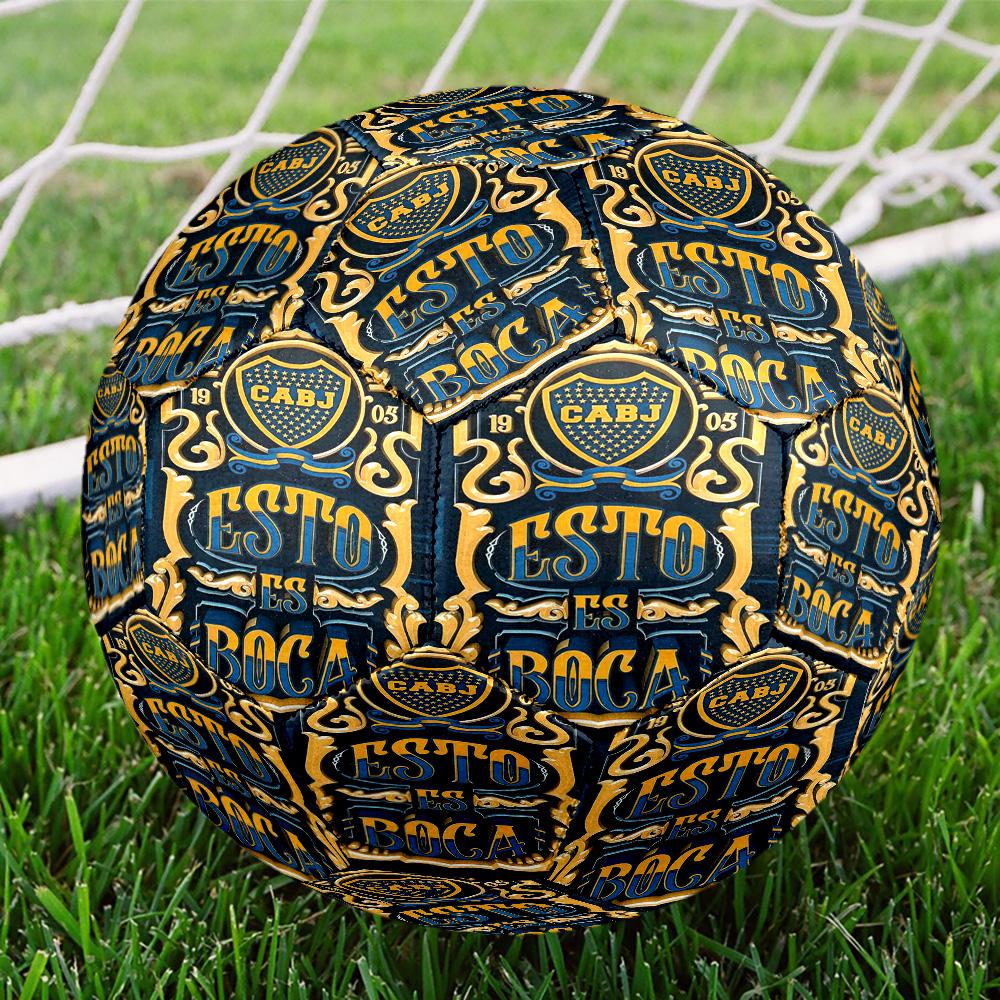 Boca Juniors Crest Size 5 Soccer Balls, High-Quality, Anti-Slip, Protective Football, a Unique Gift Suitable for Birthdays, Christmas