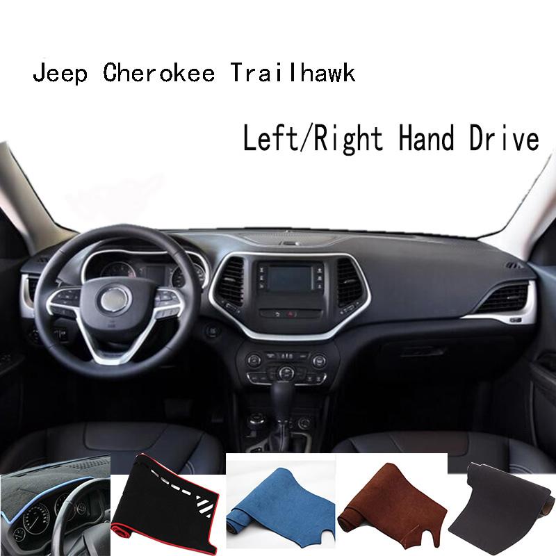 Для Jeep Cherokee Trailhawk 2015-2021 Dashmat крышка приборной панели приборная панель солнцезащитный козырек накладка украшения
