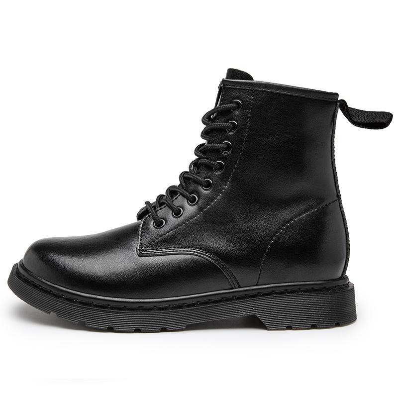 Армейские военные ботинки мужские на шнуровке черные туфли на платформе мотоциклетные ботинки кожаные повседневные ботинки до щиколотки мужская обувь мужские военные ботинки