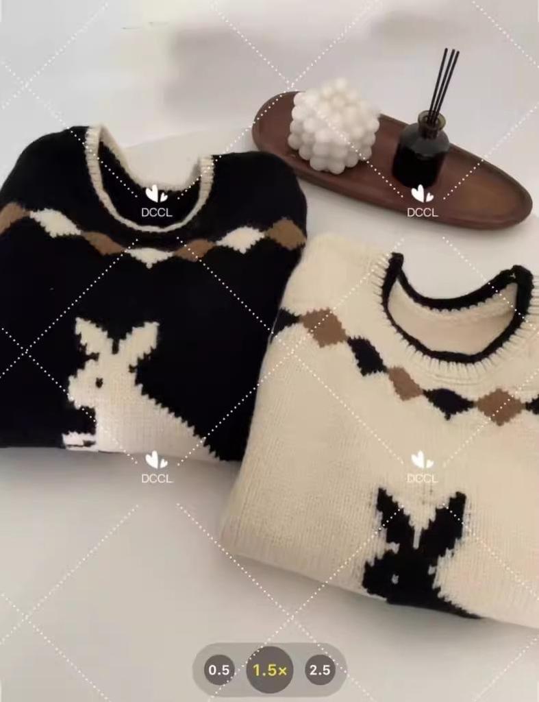 Женский японский ретро вязаный жилет с бриллиантовым кроликом - Кардиган в студенческом стиле для весны и осени