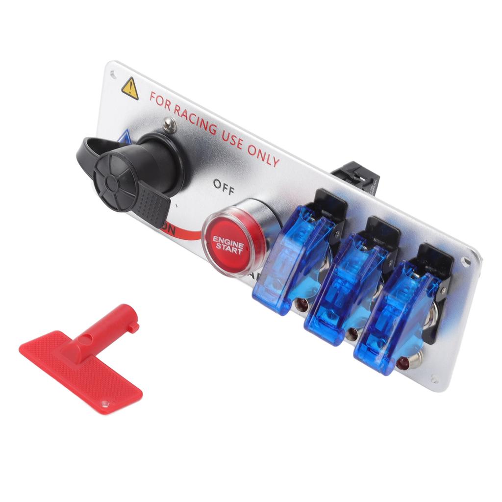 5-в-1 12В Светодиодная панель с тумблерами и кнопкой запуска двигателя для гоночного автомобиля, фургона, грузовика