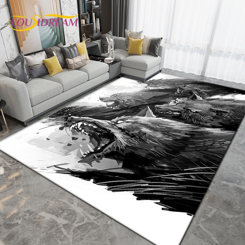 Wolf Wolf Spirit Series Area Rug Large, ковровое покрытие для гостиной, спальни, дивана, кухни, ванной комнаты, коврик для двери, нескользящий напольный коврик в подарок