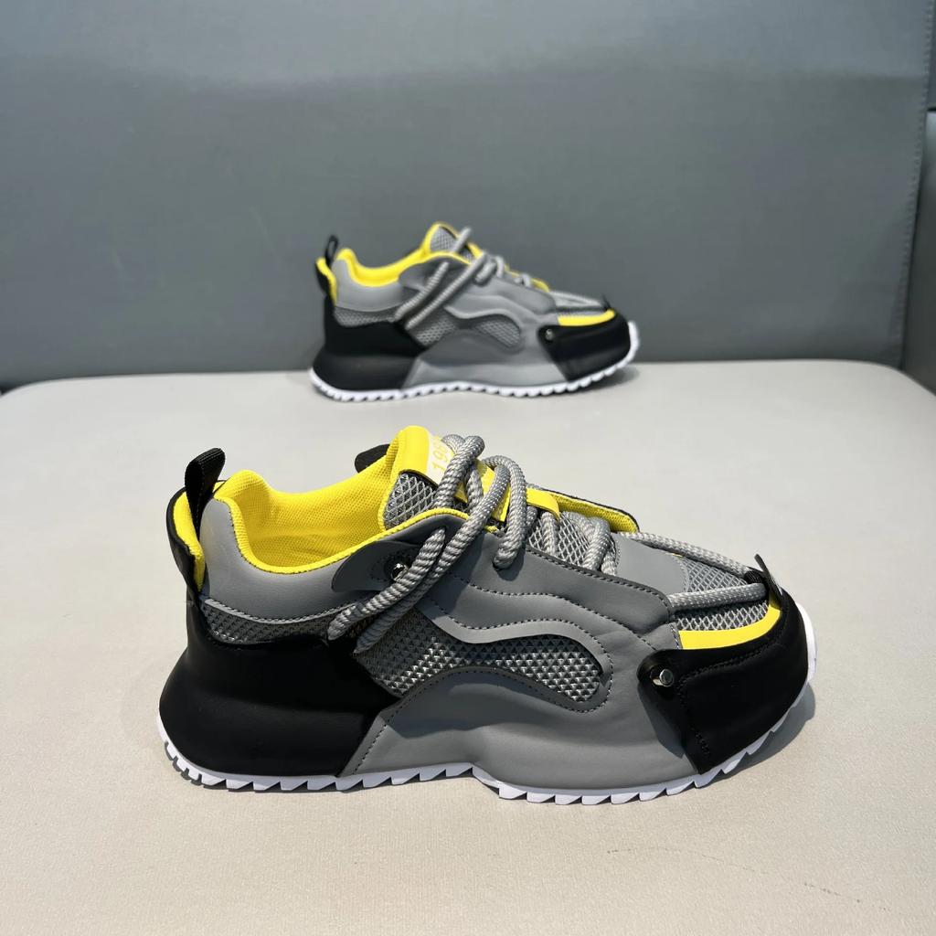 Luxury Men‘s Sneakers Brand Designer Casual Shoes Mesh Breathable Running Shoes for Men Height Increasing Platform Shoes Tennis