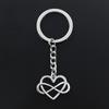 New Keychain 22x27mm Heart Infinity Love Forever Pendants DIY Men Car Key Chain Ring Holder Keyring Souvenir Jewelry Gift